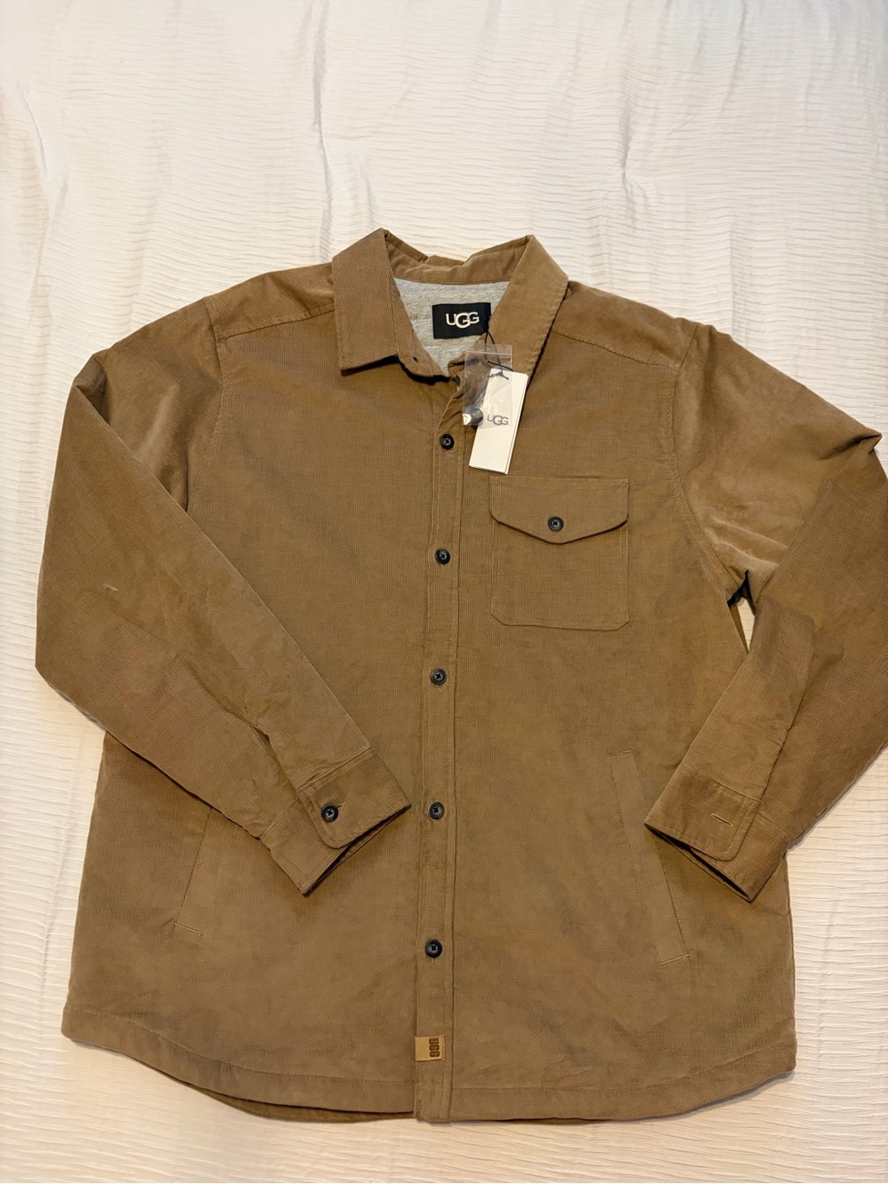 UGG Men's Tan Corduroy Shirt Jacket